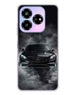 Чехол для ZTE Nubia V60 Design с картинкой «Mercedes в дыму»