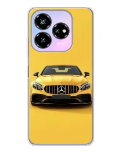 Чехол для ZTE Nubia V60 Design с картинкой «Желтый Mercedes GT»