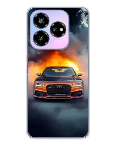 Чехол для ZTE Nubia V60 Design с картинкой «Audi в огненном дыму» Чехол для ZTE Nubia V60 Design с картинкой «Audi в огненном дыму»