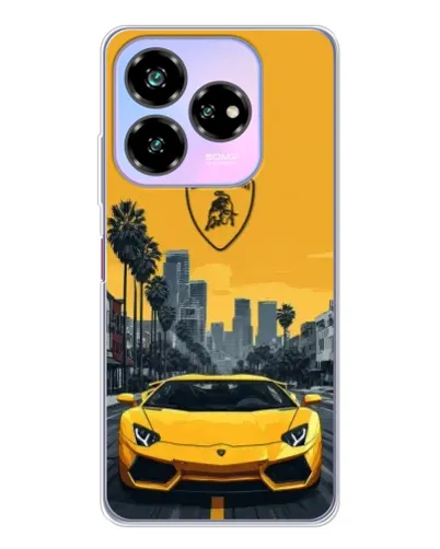 Чехол для ZTE Nubia V60 Design с картинкой «Желтый Lamborghini город» Чехол для ZTE Nubia V60 Design с картинкой «Желтый Lamborghini город»