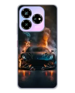 Чехол для ZTE Nubia V60 Design с картинкой «Lamborghini дымная эстетика»