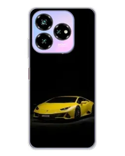 Чехол для ZTE Nubia V60 Design с картинкой «Lamborghini желтый акцент»