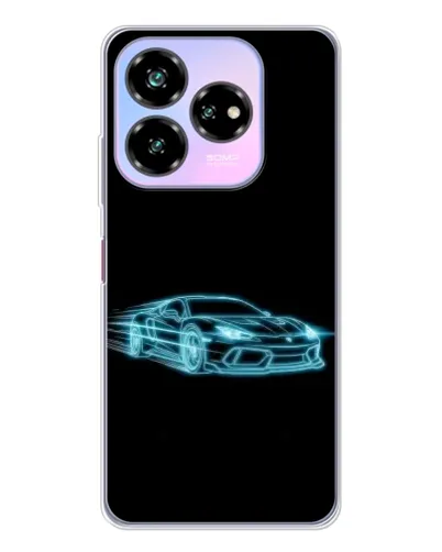 Чехол для ZTE Nubia V60 Design с картинкой «Неоновый контур Lamborghini» Чехол для ZTE Nubia V60 Design с картинкой «Неоновый контур Lamborghini»
