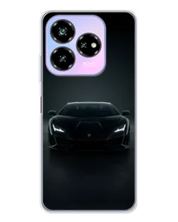 Чехол для ZTE Nubia V60 Design с картинкой «Черный Lamborghini Aventador»