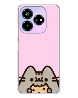 Чохол для ZTE Nubia V60 Design з картинкою «Pusheen та печиво»