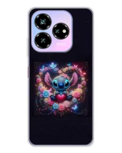 Чохол для ZTE Nubia V60 Design з картинкою «Stitch у квітах»