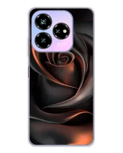 Чехол для ZTE Nubia V60 Design с картинкой «Шелковая черная роза»