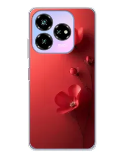 Чехол для ZTE Nubia V60 Design с картинкой «Маковые соцветия»