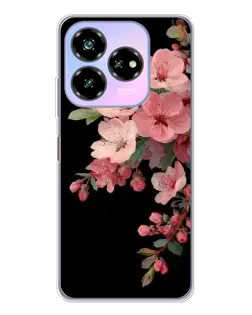 Чехол для ZTE Nubia V60 Design с картинкой «Розовая ветка сакуры»