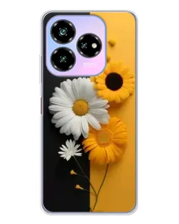 Чехол для ZTE Nubia V60 Design с картинкой «Подсолнух и ромашка»