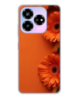 Чехол для ZTE Nubia V60 Design с картинкой «Оранжевые герберы»