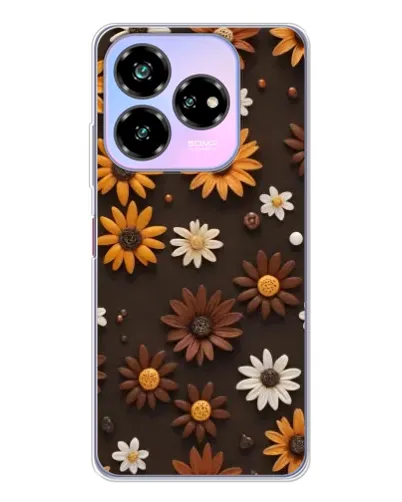 Чехол для ZTE Nubia V60 Design с картинкой «Узор из маленьких подсолнухов» Чехол для ZTE Nubia V60 Design с картинкой «Узор из маленьких подсолнухов»