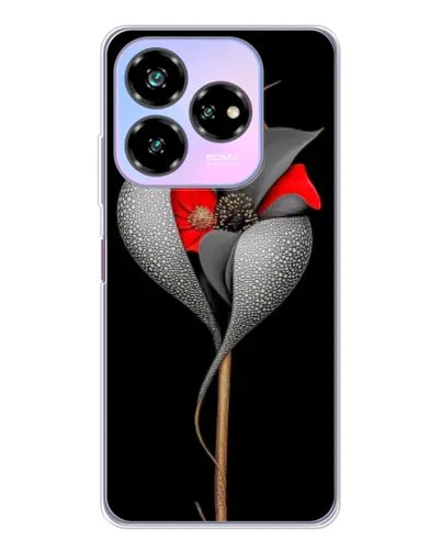 Чехол для ZTE Nubia V60 Design с картинкой «Серебряный фантазийный цветок» Чехол для ZTE Nubia V60 Design с картинкой «Серебряный фантазийный цветок»