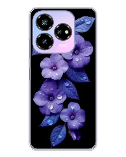 Чехол для ZTE Nubia V60 Design с картинкой «Фиолетовые цветы с росою» Чехол для ZTE Nubia V60 Design с картинкой «Фиолетовые цветы с росою»