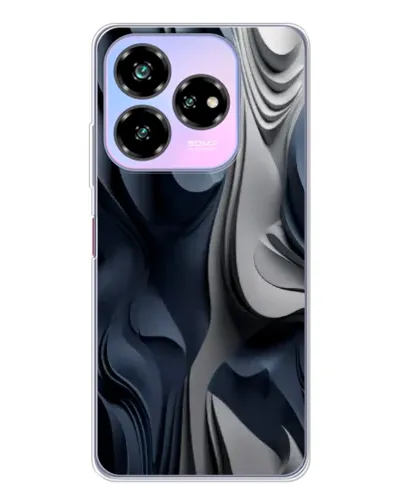Чехол для ZTE Nubia V60 Design с картинкой «Объемные синие складки»