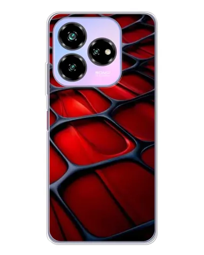 Чехол для ZTE Nubia V60 Design с картинкой «Красная глянцевая сетка»