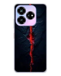 Чехол для ZTE Nubia V60 Design с картинкой «Kрасная лавовая трещина»