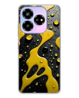 Чехол для ZTE Nubia V60 Design с картинкой «Жидкое желтое золото»