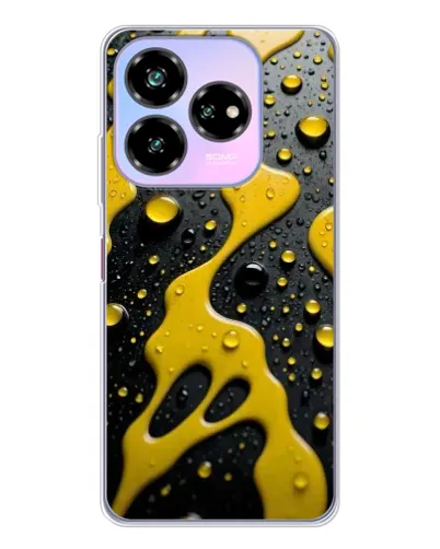 Чехол для ZTE Nubia V60 Design с картинкой «Жидкое желтое золото»