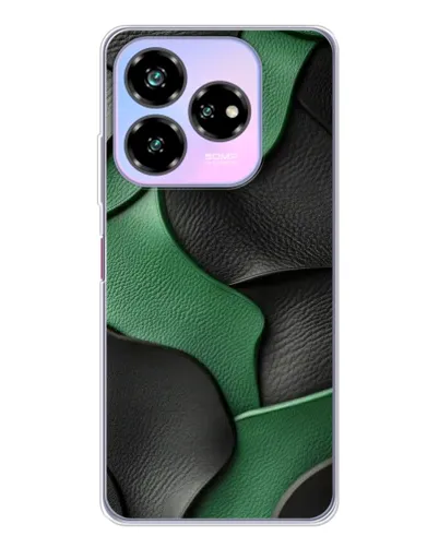 Чехол для ZTE Nubia V60 Design с картинкой «Зеленые кожаные волны»