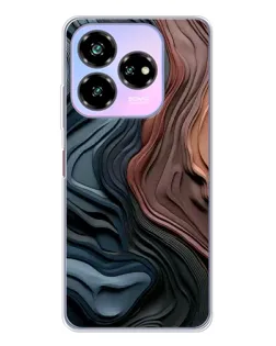 Чехол для ZTE Nubia V60 Design с картинкой «Цветные волны каньона»