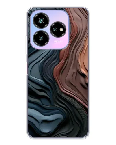 Чехол для ZTE Nubia V60 Design с картинкой «Цветные волны каньона»
