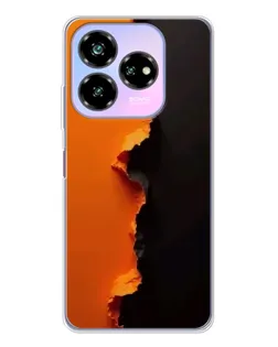 Чехол для ZTE Nubia V60 Design с картинкой «Оранжевый разлом»