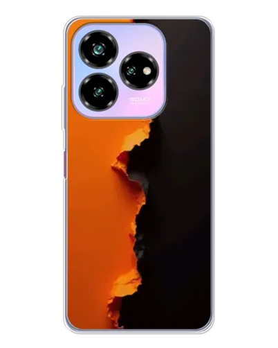 Чехол для ZTE Nubia V60 Design с картинкой «Оранжевый разлом»