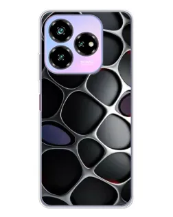 Чехол для ZTE Nubia V60 Design с картинкой «Объемная темная решетка»