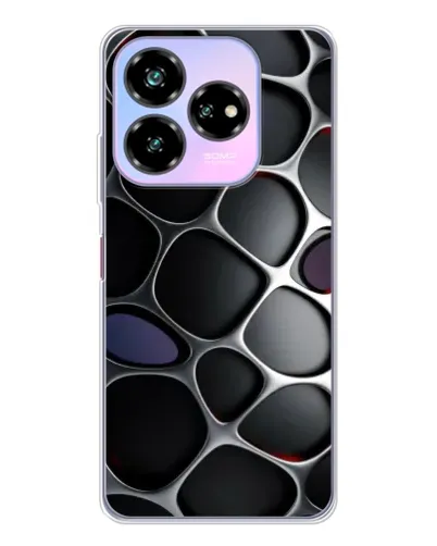 Чехол для ZTE Nubia V60 Design с картинкой «Объемная темная решетка»