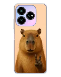 Чехол для ZTE Nubia V60 Design с картинкой «Капибара виктория» Чехол для ZTE Nubia V60 Design с картинкой «Капибара виктория»
