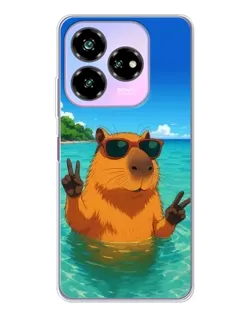 Чехол для ZTE Nubia V60 Design с картинкой «Морская капибара» Чехол для ZTE Nubia V60 Design с картинкой «Морская капибара»