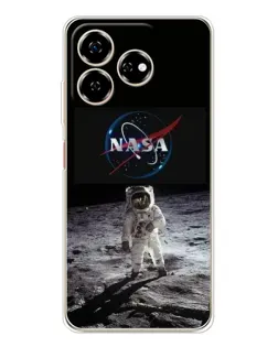 Чехол для ZTE Nubia V60 с картинкой «Астронавт на Луне»
