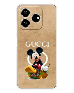 Чехол для ZTE Nubia V60 с картинкой «Микки Маус Gucci — крафт»