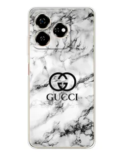 Чехол для ZTE Nubia V60 с картинкой «Gucci — мраморный шик»