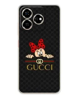 Чехол для ZTE Nubia V60 с картинкой «Минни Маус Gucci — черный»