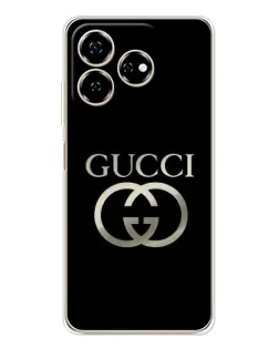 Чохол для ZTE Nubia V60 з картинкою «Gucci — золото на чорному» Чохол для ZTE Nubia V60 з картинкою «Gucci — золото на чорному»
