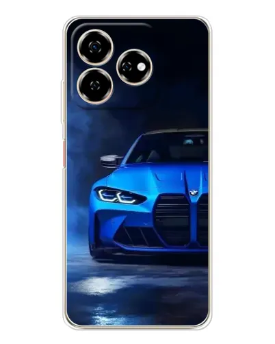 Чехол для ZTE Nubia V60 с картинкой «Голубая BMW M4»