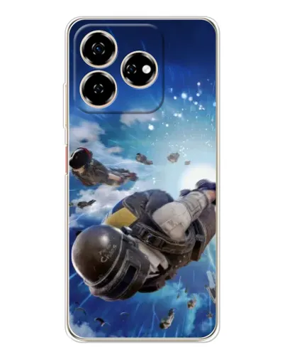 Чехол для ZTE Nubia V60 с картинкой «Десант PUBG — прыжок»