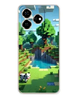 Чехол для ZTE Nubia V60 с картинкой «Minecraft летний день»