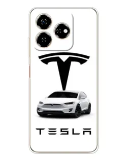 Чохол для ZTE Nubia V60 з картинкою «Tesla White Style»