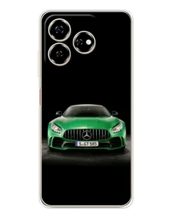 Чехол для ZTE Nubia V60 с картинкой «Mercedes — неоновый лого»