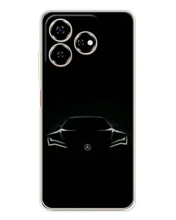 Чохол для ZTE Nubia V60 з картинкою «Mercedes — силует авто»