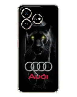 Чехол для ZTE Nubia V60 с картинкой «Пантера и Audi»