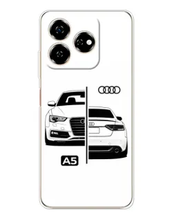 Чехол для ZTE Nubia V60 с картинкой «Audi — контрастный дизайн»