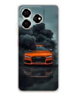 Чехол для ZTE Nubia V60 с картинкой «Audi в облаках дыма»