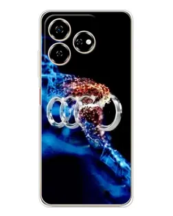 Чехол для ZTE Nubia V60 с картинкой «Энергия лого Audi»