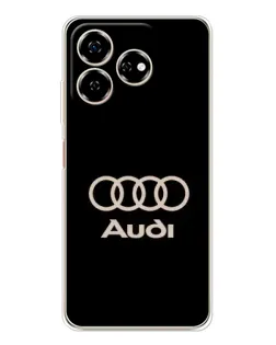 Чехол для ZTE Nubia V60 с картинкой «Audi — золотой логотип»