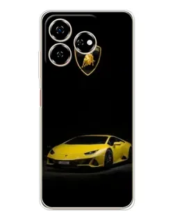 Чохол для ZTE Nubia V60 з картинкою «Lamborghini жовтий акцент»