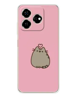 Чехол для ZTE Nubia V60 с картинкой «Pusheen сердце»